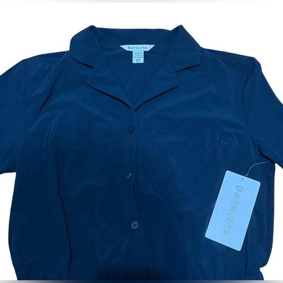 ATHLETA Avenue Romper in Navy NWT Size Small petite - Picture 3 of 5